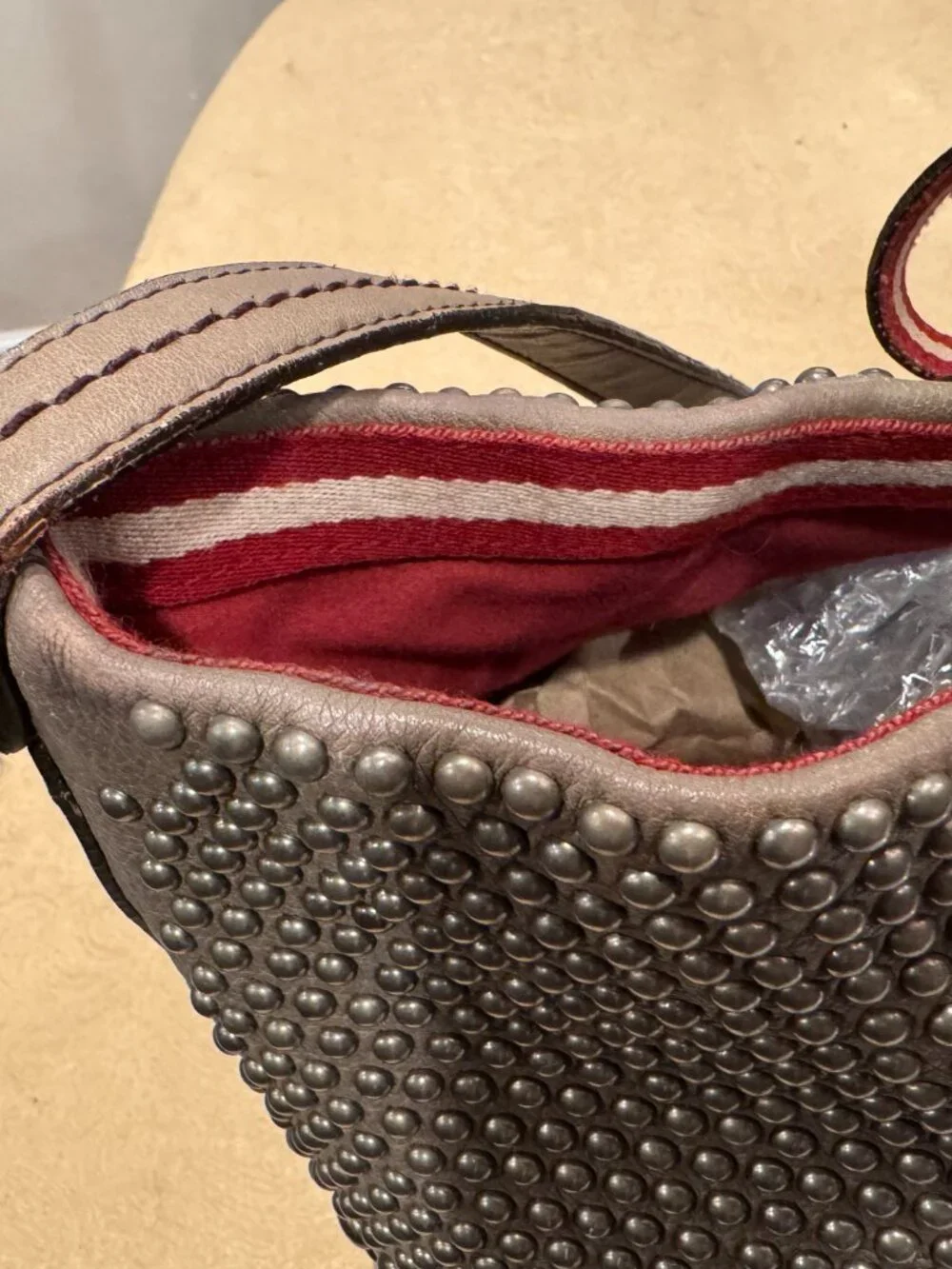 Bally Limited Release Macy Studded Leather Tote Grey Luxury - Picture 7 of 16